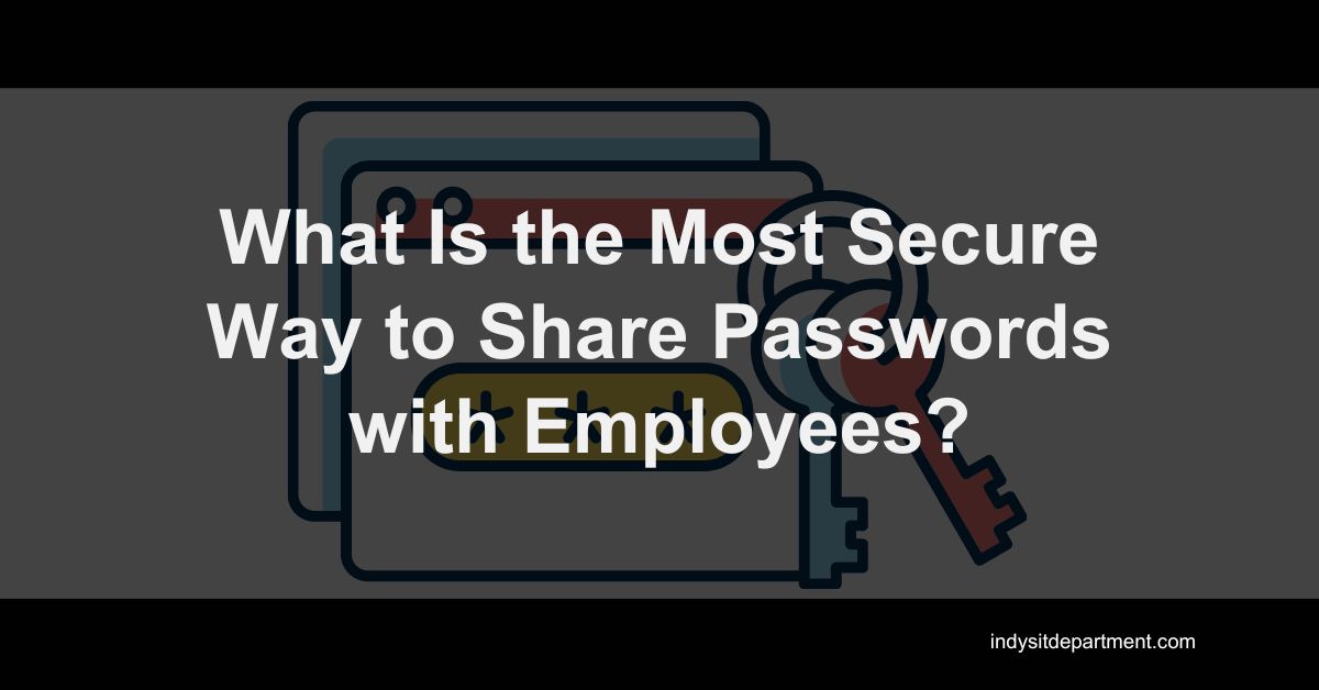 Iinfographics for a featured image on a blog post titled, "What Is the Most Secure Way to Share Passwords with Employees?"