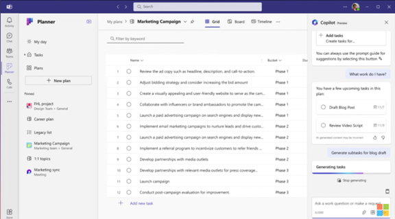 Microsoft Planner screenshot.