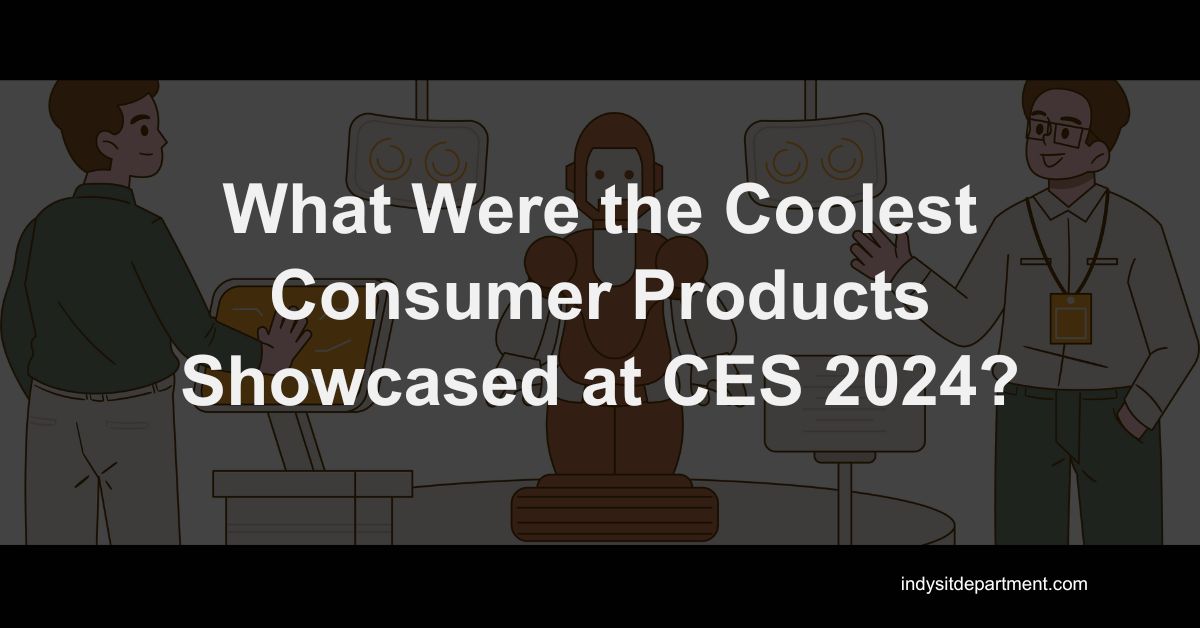 Infographic as a featured blog image that says, "what were the coolest consumer products showcased at CES 2024?".