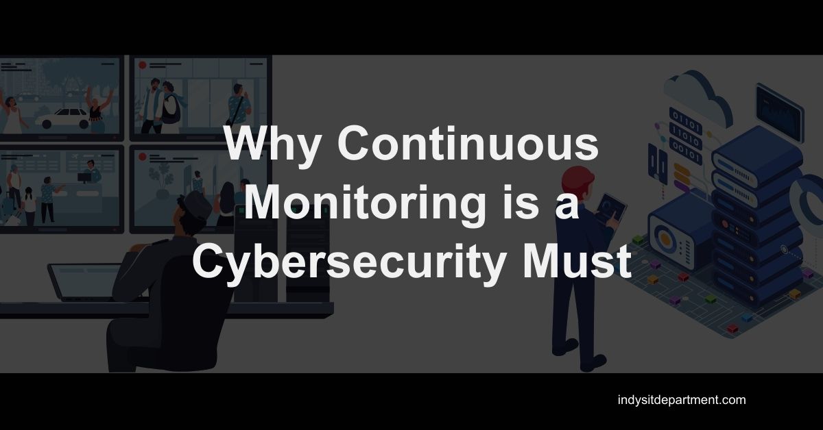 Infographic as a featured blog image that says, "why continuous monitoring is a cybersecurity must".