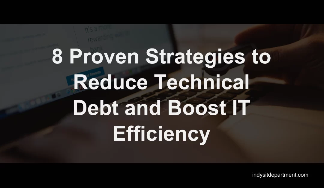 8 Proven Strategies to Reduce Technical Debt and Boost IT Efficiency