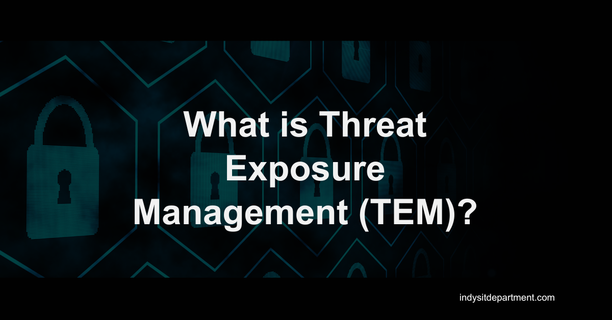 Digital padlocks representing secure network systems with the text "What is Threat Exposure Management (TEM)?"